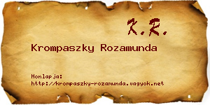 Krompaszky Rozamunda névjegykártya